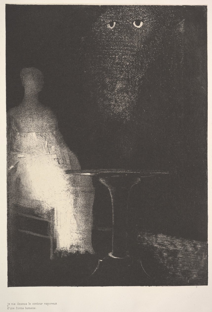 Below, I Saw the Vaporous Contours of a Human Form by Odilon Redon