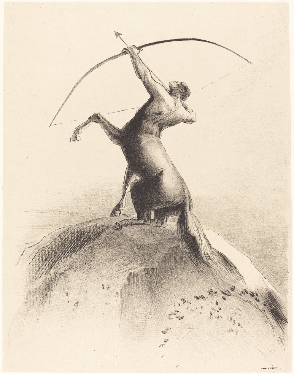 Centaur Aiming at the Clouds by Odilon Redon