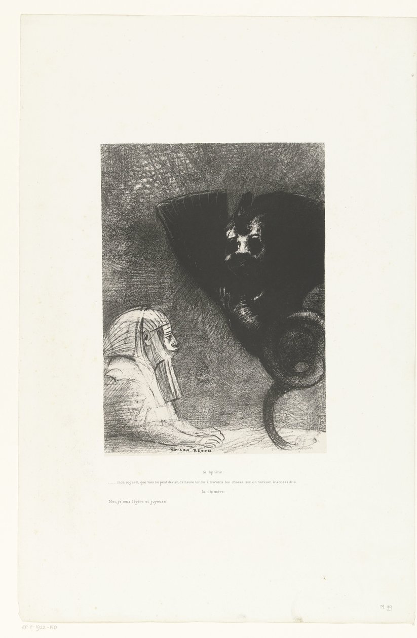 The Sphinx and the Chimera by Odilon Redon