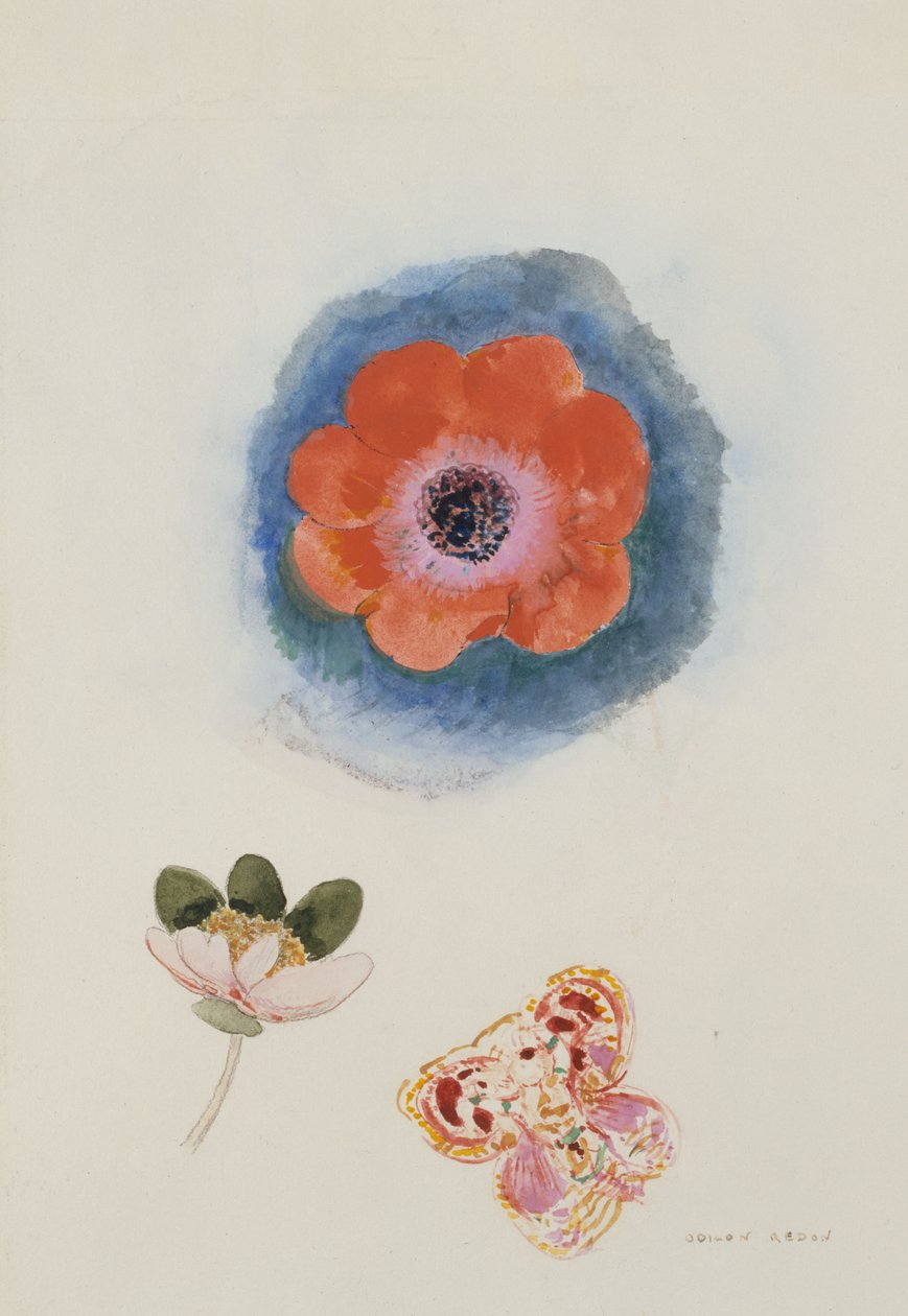 Study of Flowers by Odilon Redon
