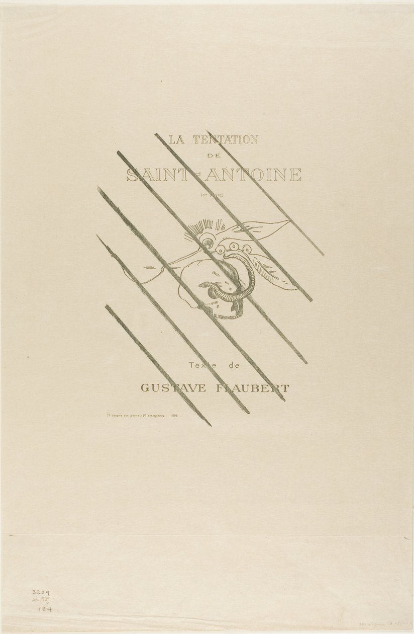 Frontispiece/Title Plate for the Temptation of St. Anthony by Odilon Redon