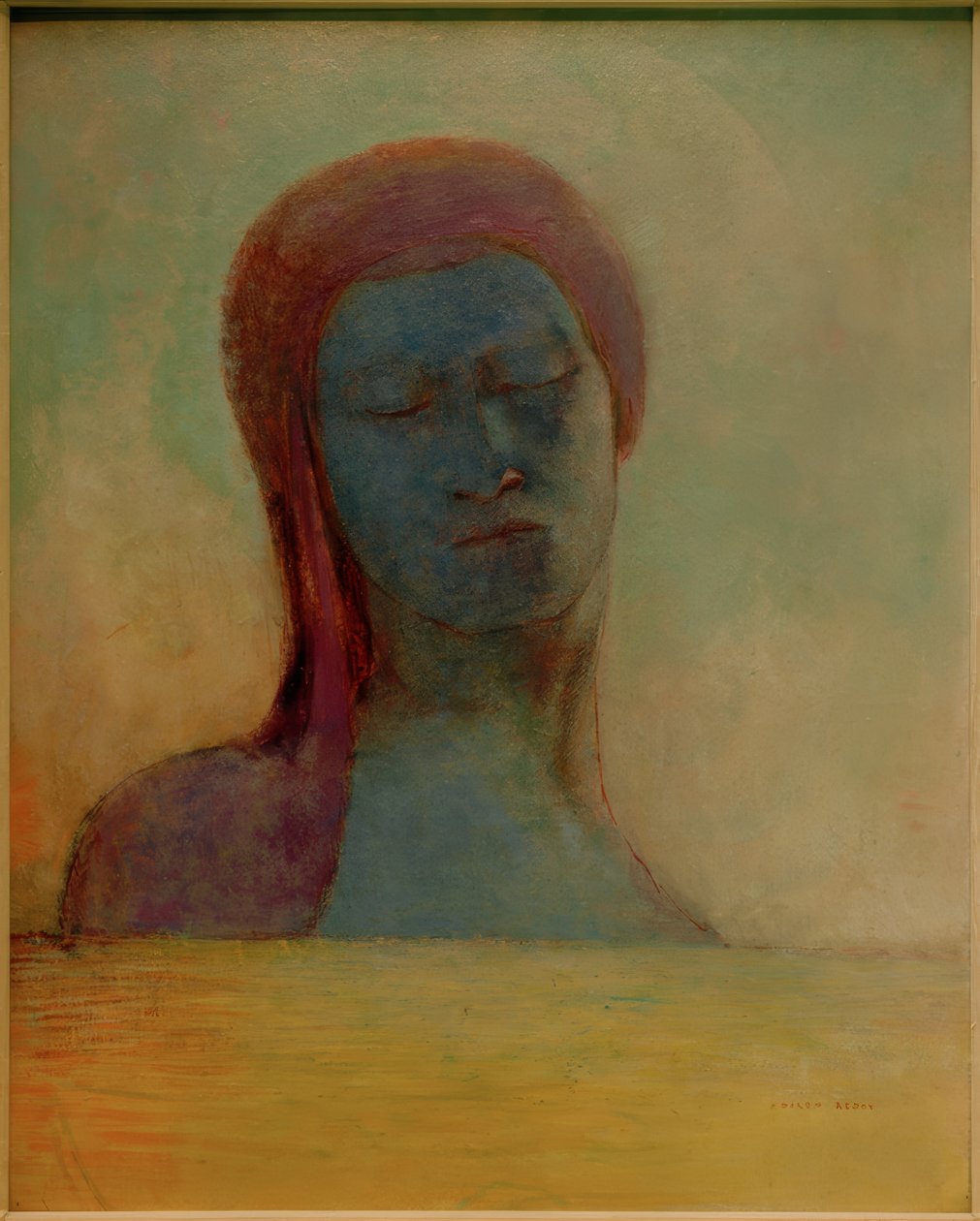 Closed Eyes by Odilon Redon