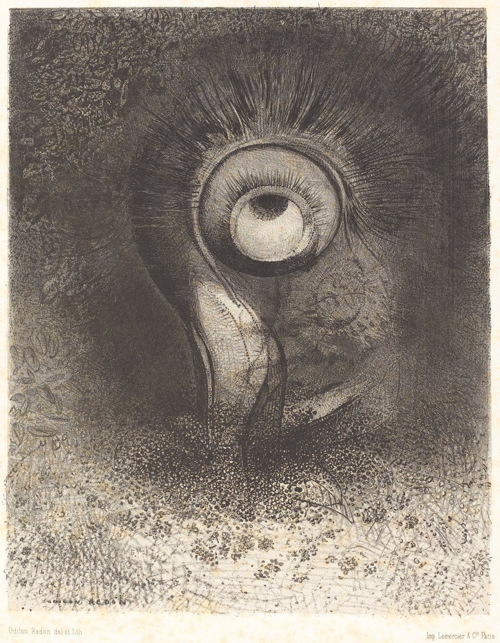 There was perhaps a first vision attempted in the flower by Odilon Redon