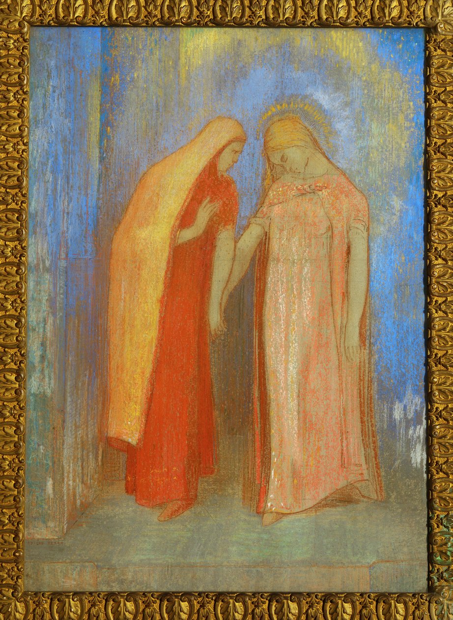 The Visitation - Saint Mary Visits Saint Elisabeth by Odilon Redon