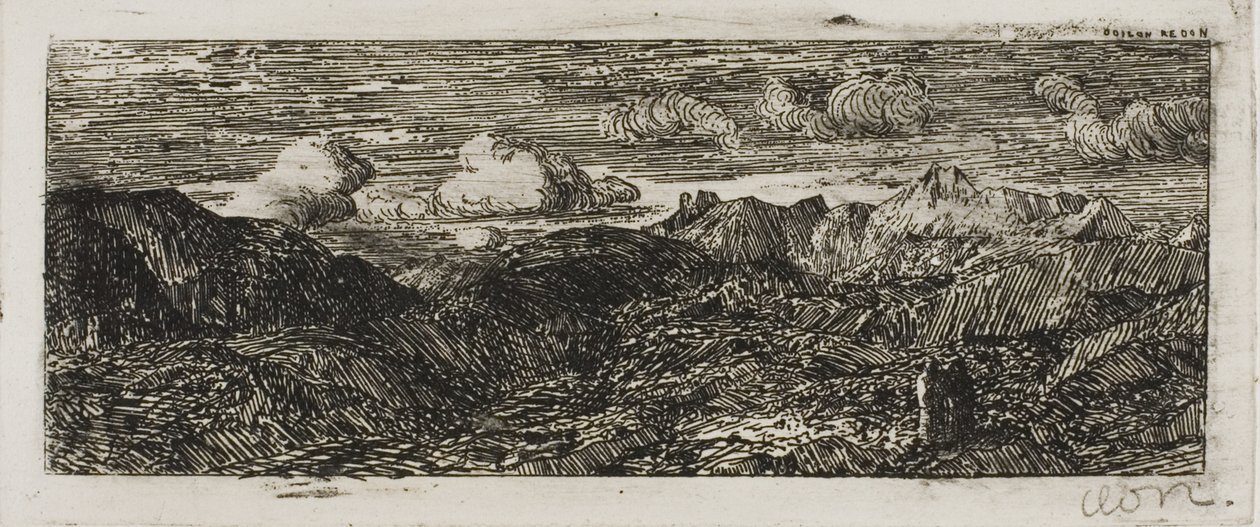 Mountain Landscape by Odilon Redon