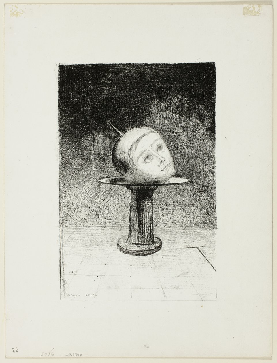 On the Dish, plate ten from In Dreams by Odilon Redon