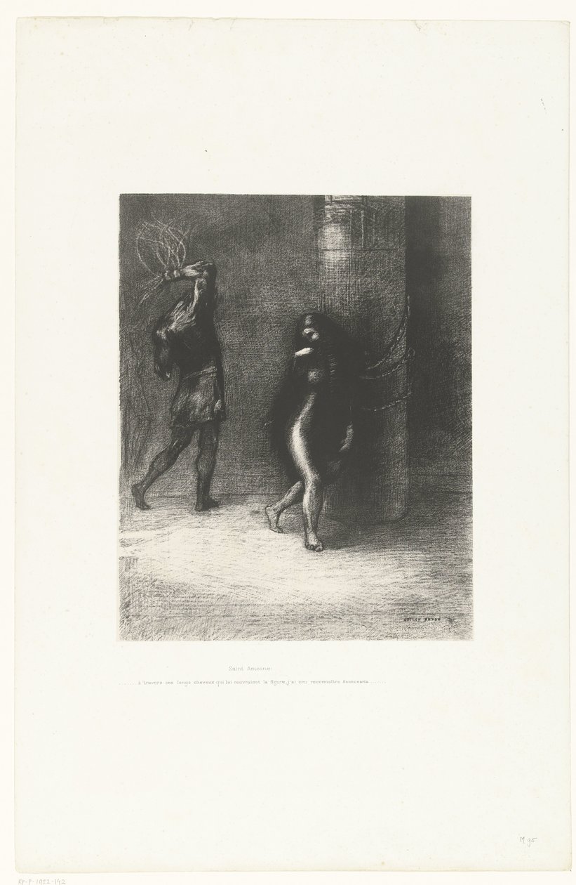 Under the Long Hair Covering Her Face, I Thought I Recognized Ammonaria by Odilon Redon