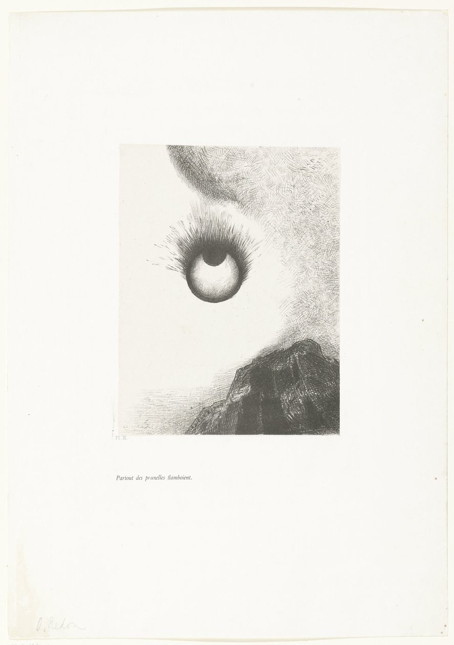 Flaming Eyes Everywhere (Temptation of Saint Anthony) by Odilon Redon