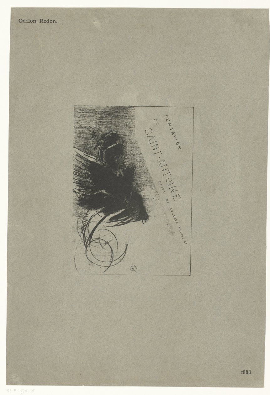 Title Page of the Series with the Temptation of Saint Anthony (Tentation de Saint-Antoine) by Odilon Redon