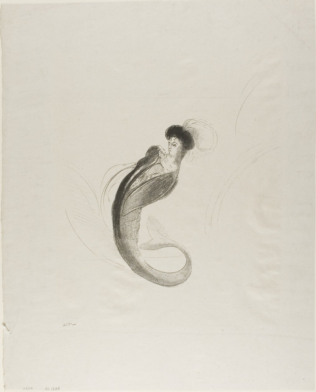 Untitled Trial Lithograph by Odilon Redon
