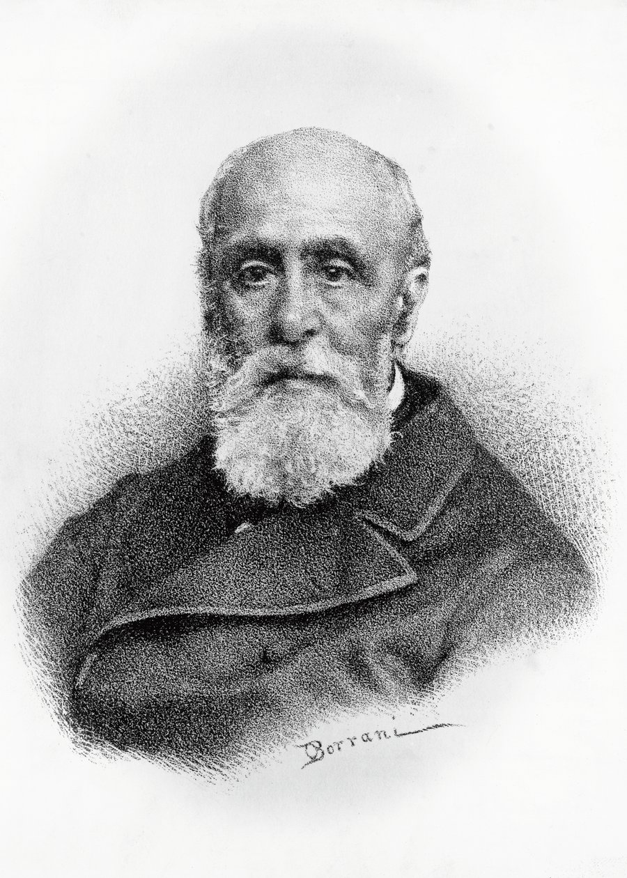 Portrait of Giovanni Ruffini, Italian Poet and Patriot by Odoardo Borrani
