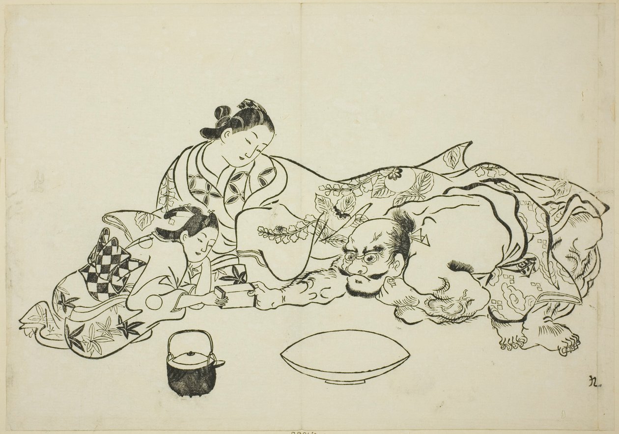 A Trial of Strength, No. 9 from a Series of 12 Prints by Okumura Masanobu