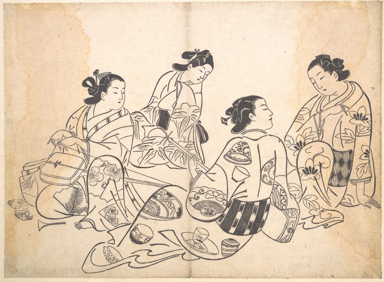 Group of Four Women by Okumura Masanobu