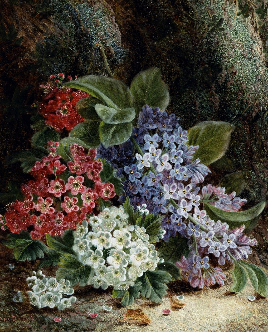 Lilac and Hawthorn Flowers by Oliver Clare