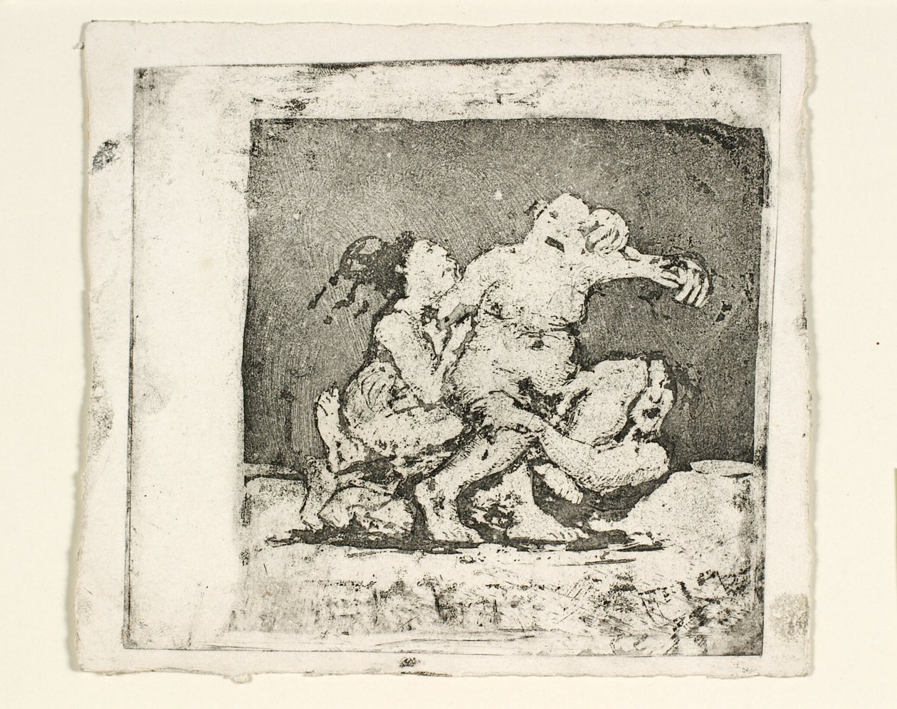 Two Women Fighting Over a Man by Oluf Hartmann