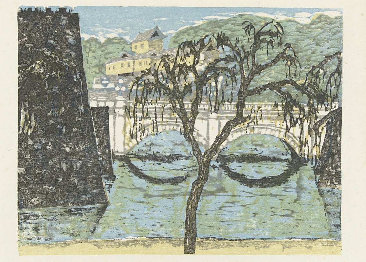 Nijubashi by Onchi Kôshirô