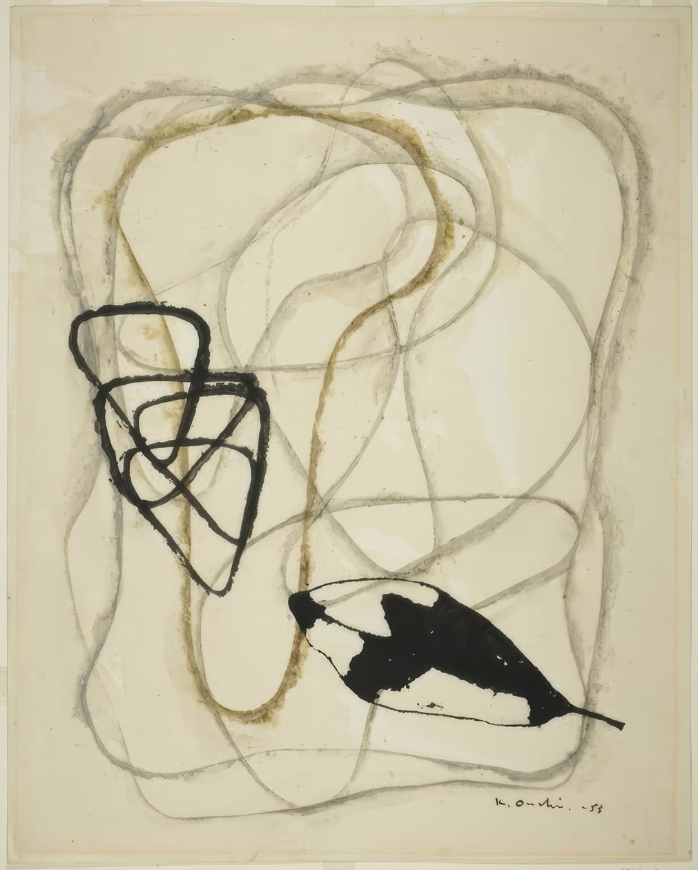 Poem Nr. 22: Blatt und Wolken von Onchi Kôshirô