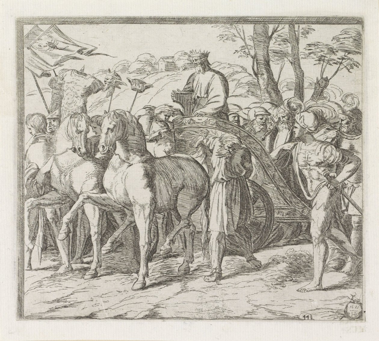 David Returns in Triumph to Jerusalem by Orazio Borgianni