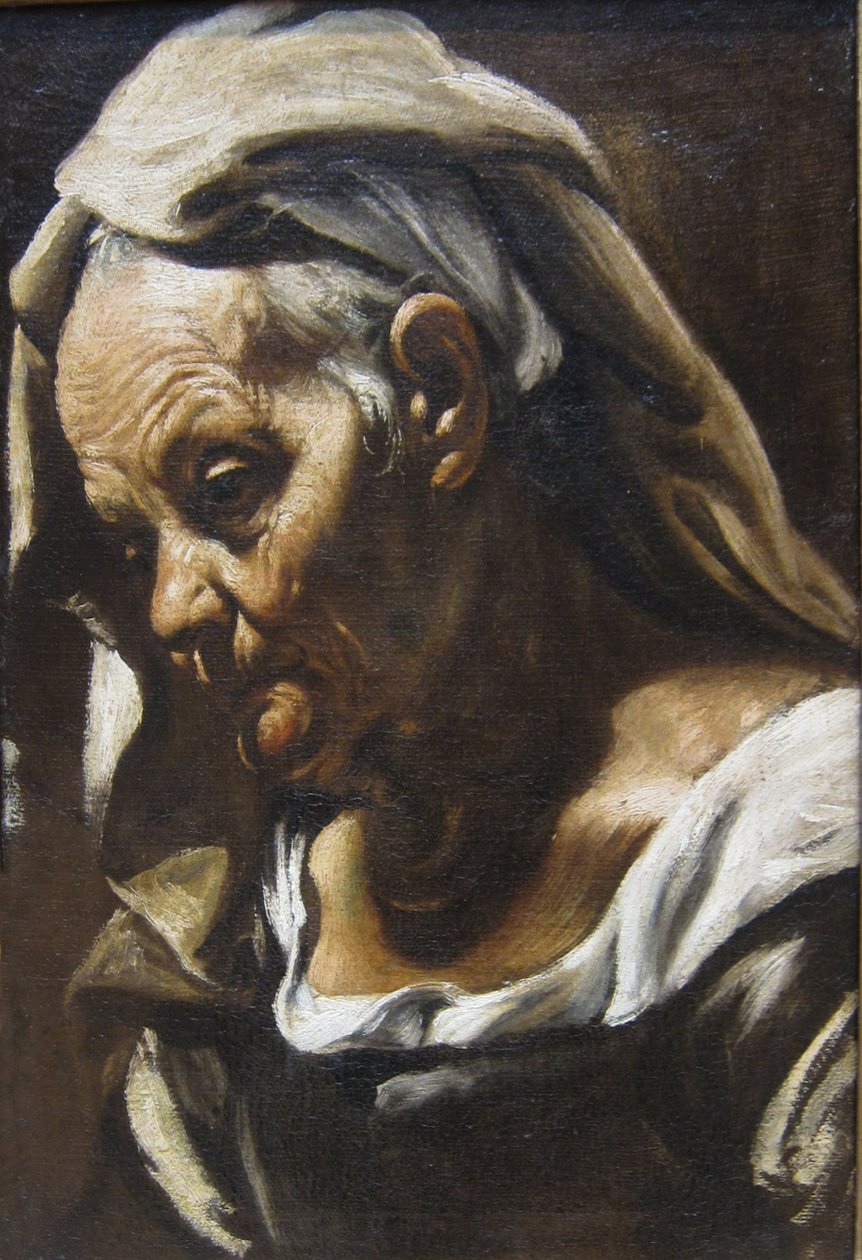 Head of an Old Woman by Orazio Borgianni