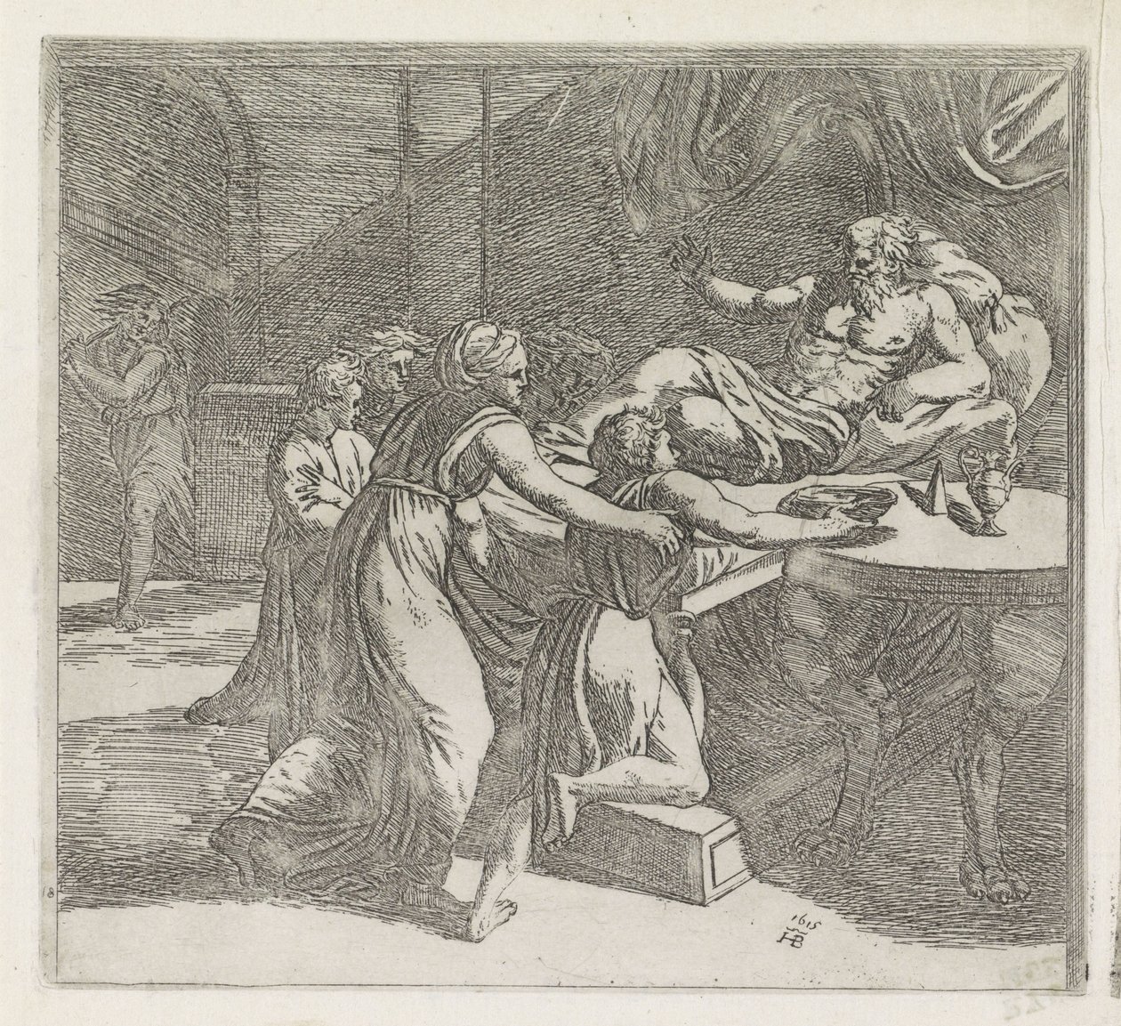 Isaac Blesses Jacob (Paintings in the Loggia of Raphael) by Orazio Borgianni