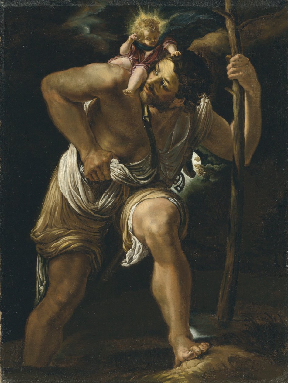 Saint Christopher Carrying the Infant Christ by Orazio Borgianni