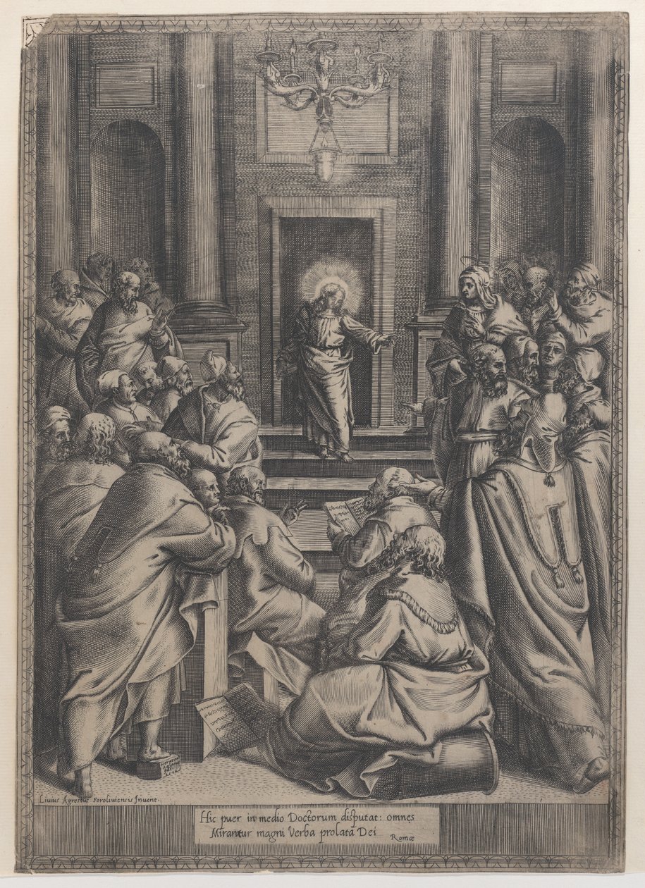 Christ Disputing in the Temple by Orazio de Sanctis