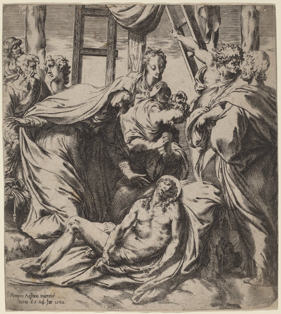 The Descent from the Cross by Orazio de Santis after Pompeo Cesura