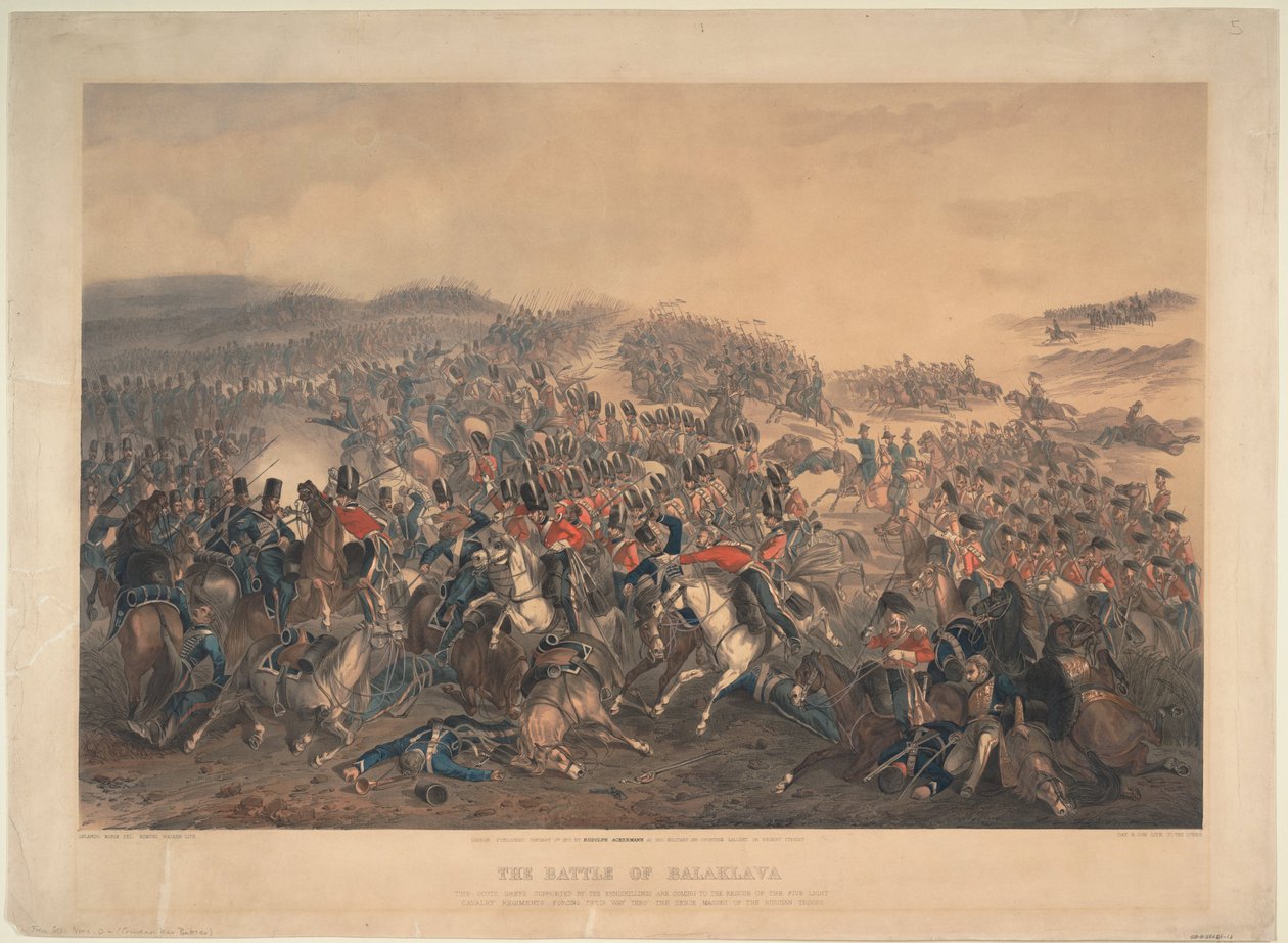 The Battle of Balaclava on 25 October 1854, 1855 by Orlando Norie