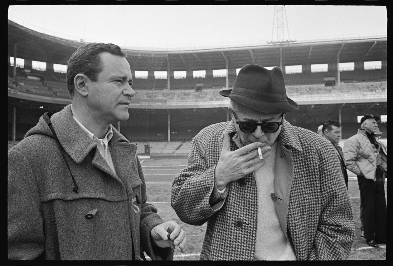 Billy Wilder and Jack Lemmon on the set of 