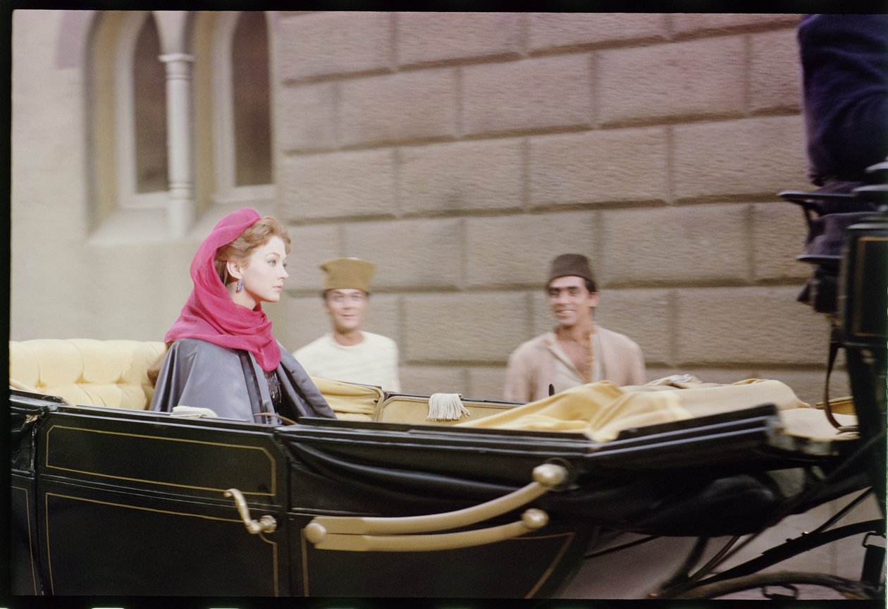 Christine Kaufmann filming 