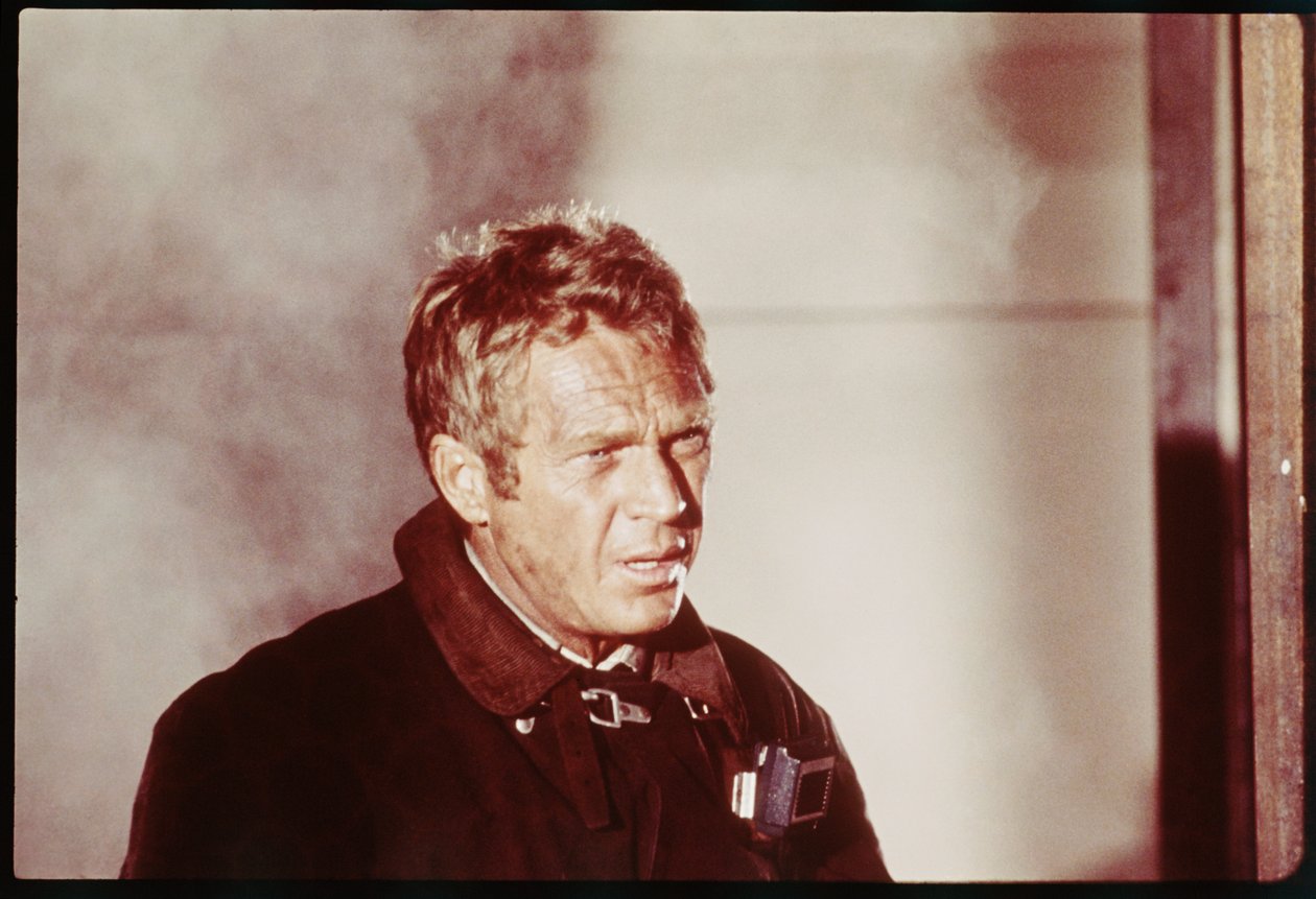 Steve McQueen on Set of 