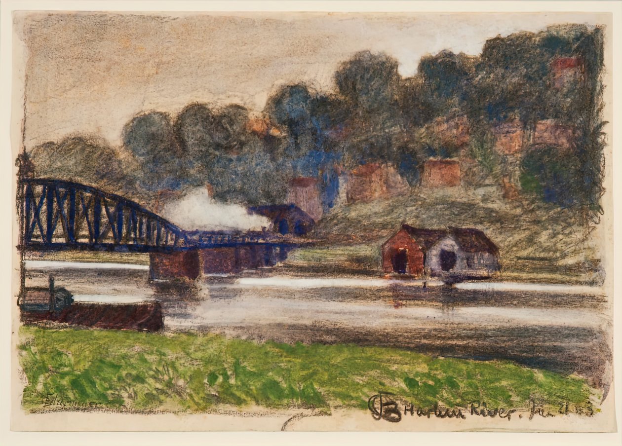 Harlem River, January 21, 1903 by Oscar Bluemner