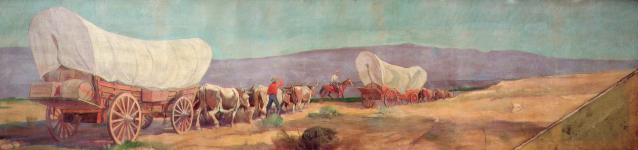 Anheuser-Busch Wagon Train by Oscar Edward Berninghaus