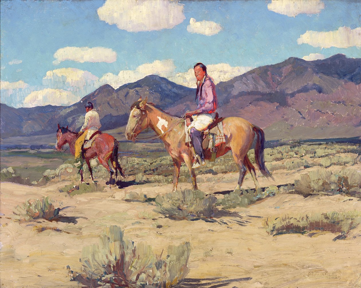 Braves of the Taos Mountains by Oscar Edward Berninghaus