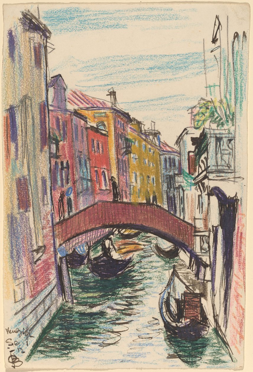 Canal, Venice by Oscar F. Bluemner