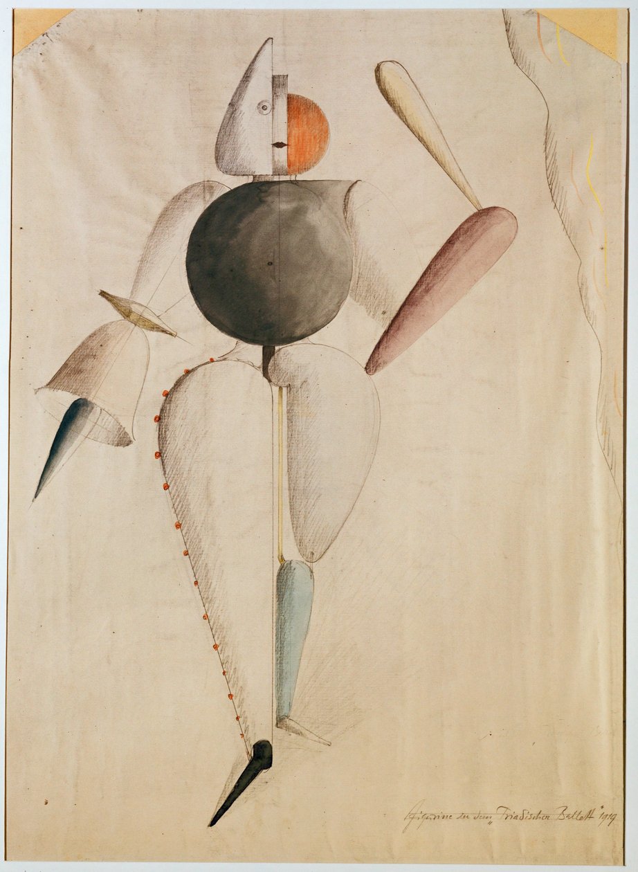 Figurine for The Triadic Ballet by Oskar Schlemmer