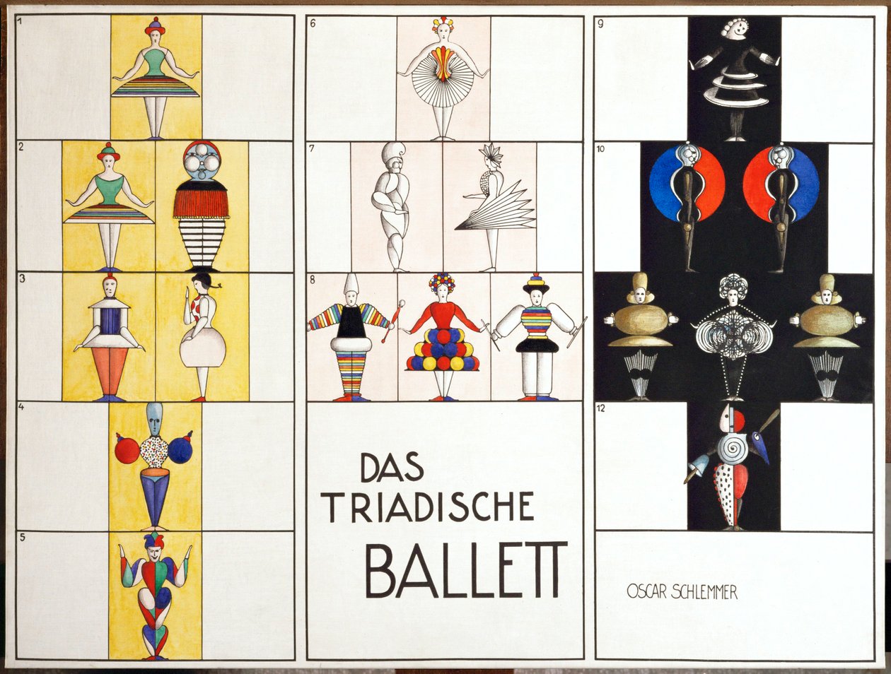 Figurines for The Triadic Ballet by Oskar Schlemmer