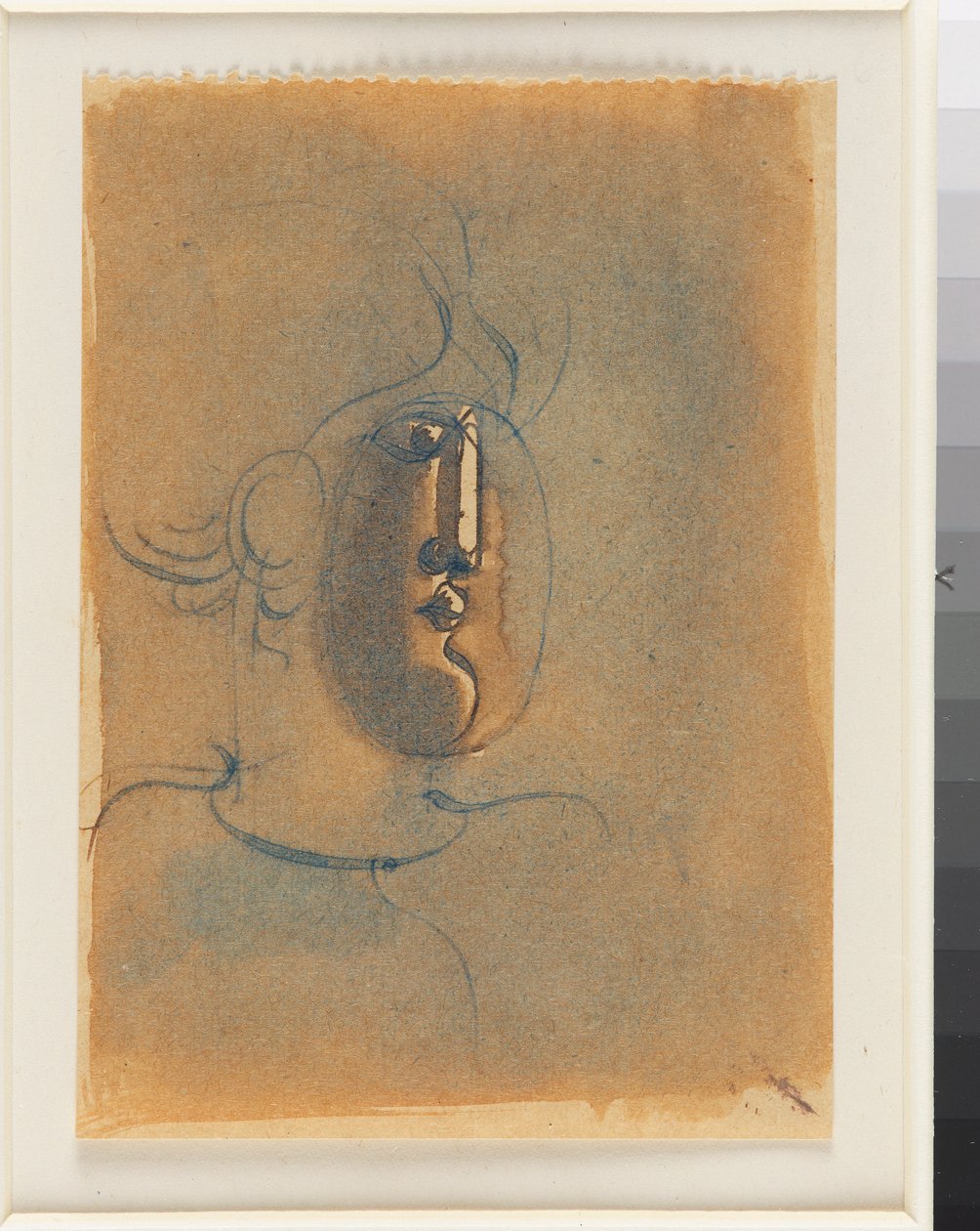 Profile Head to the Right with Light in Oval by Oskar Schlemmer