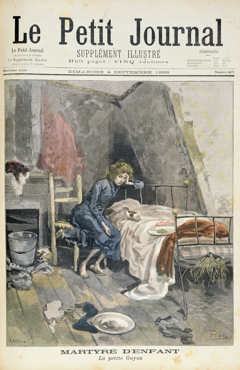 Title Page Depicting the Martyrdom of Children, the Little Guyon, Illustration from the Illustrated Supplement of Le Petit Journal, 4th September, 1898 by Oswaldo Tofani