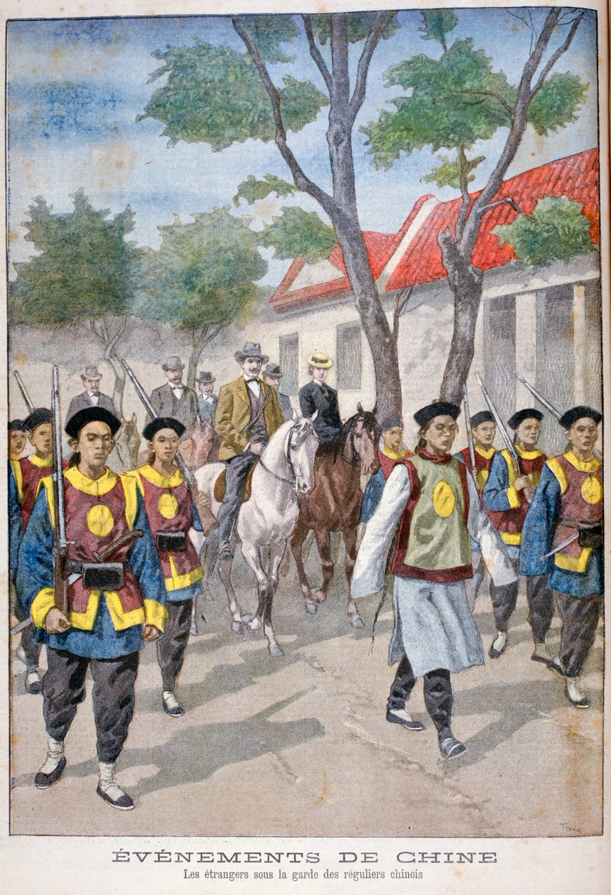 A Foreigner Under the Guard of Regular Chinese Army, China by Oswaldo Tofani