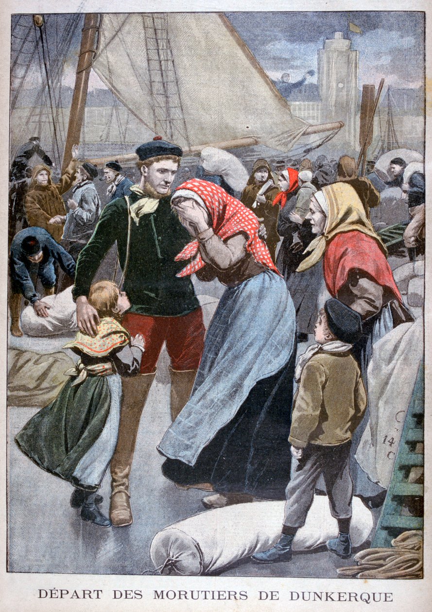 Departure of the cod-fishing boats from Dunkirk by Oswaldo Tofani