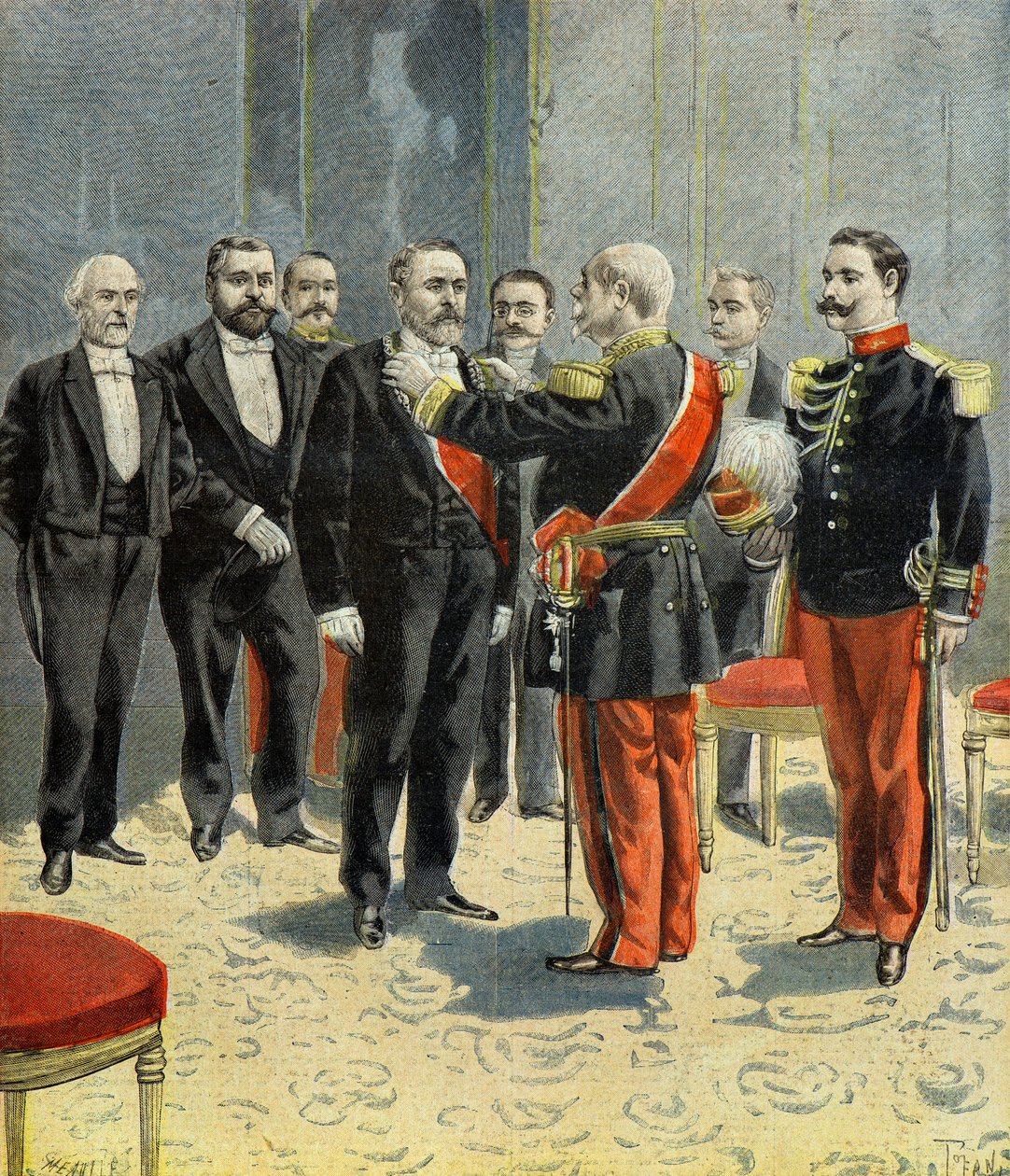 Emile Loubet Receives the Insignia of Grand Master of the Legion of Honor from General Davout by Oswaldo Tofani