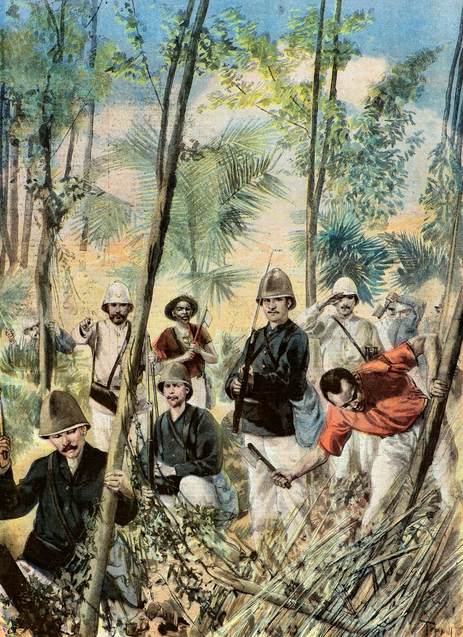 French Soldiers in the Bush by Oswaldo Tofani