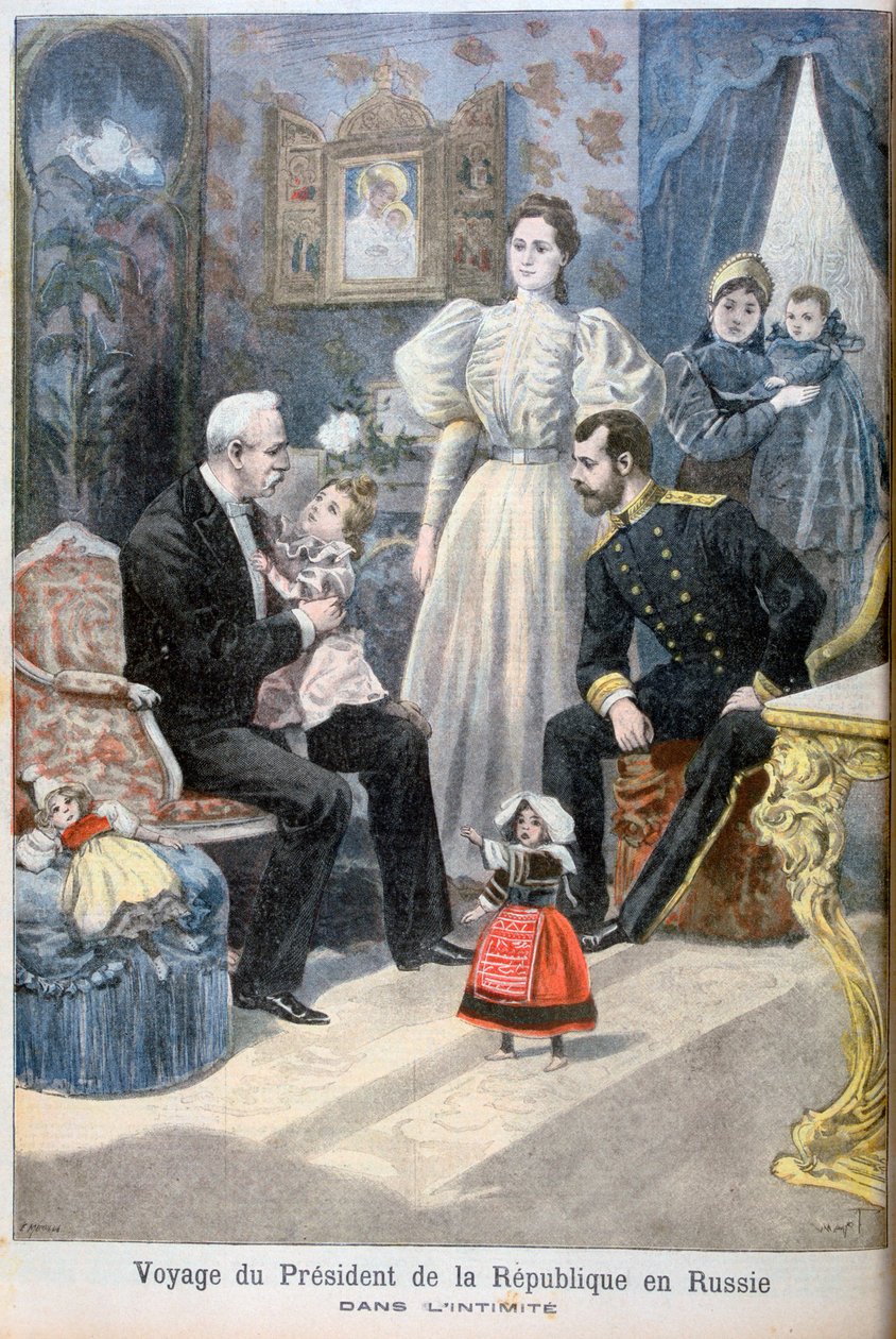 Tsar Nicholas II of Russia and Felix Faure, President of the French Republic, 1897 by Oswaldo Tofani