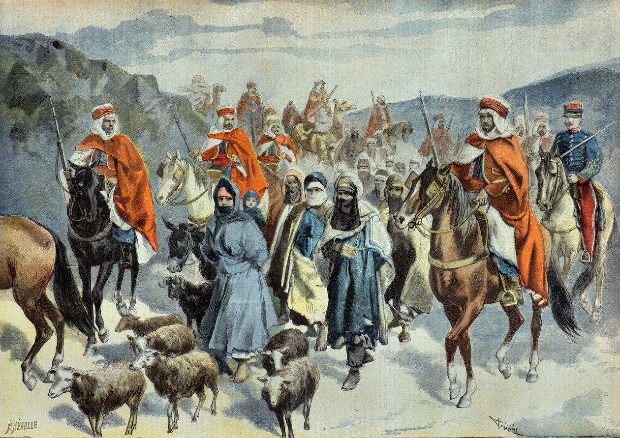 Victory in Southern Algeria: Commandant Godron Brings Back Rebel Tuareg by Oswaldo Tofani