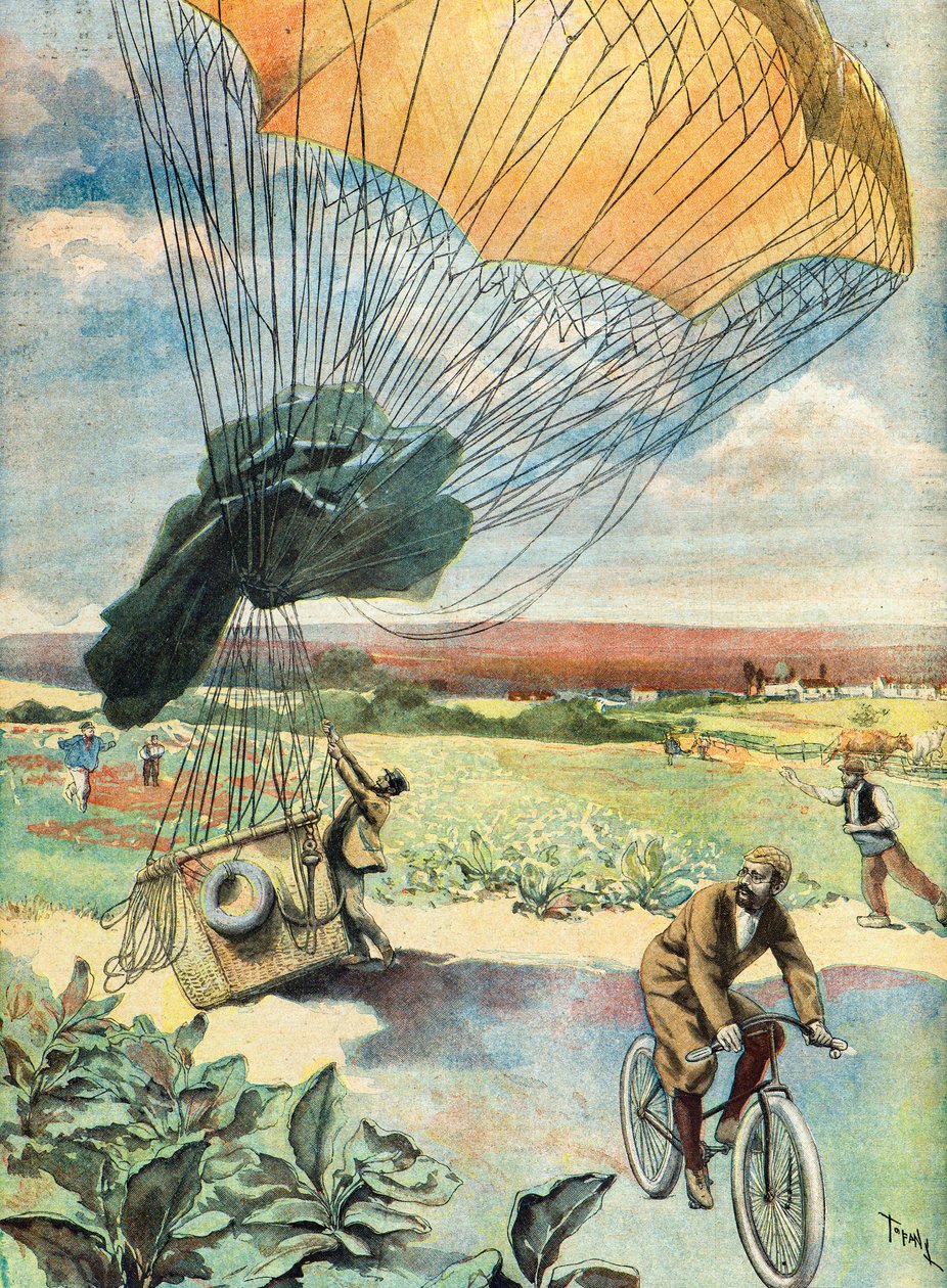 Balloon Landing in an Open Field by Oswaldo Tofani