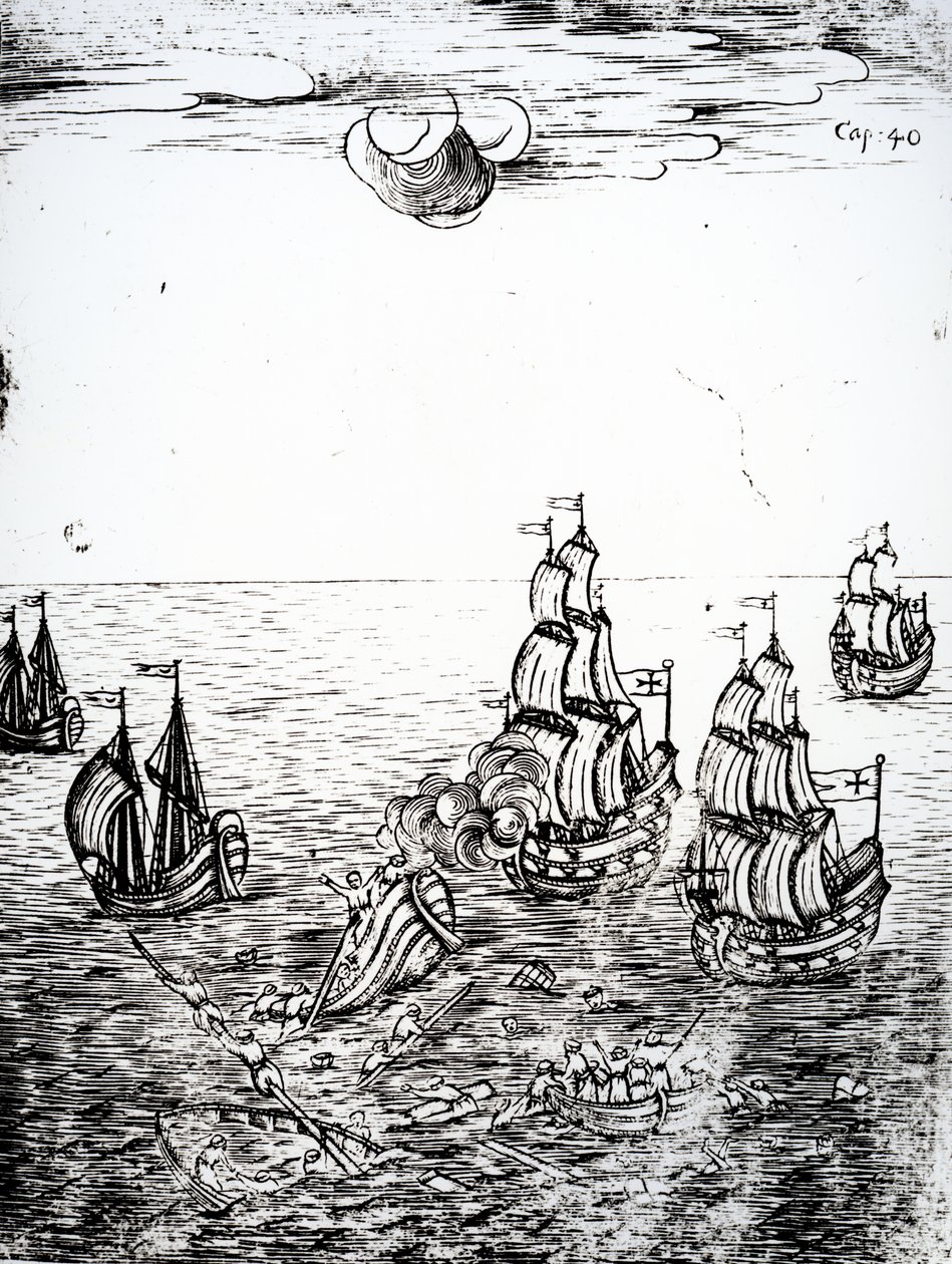Shipwreck, 1694 by Othon Frederic von der Groben