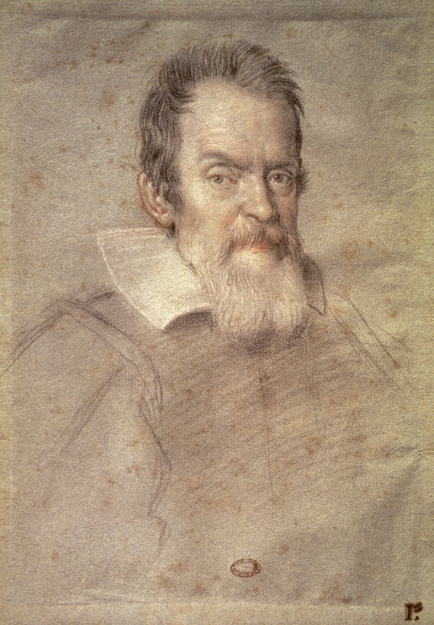 Portrait of Galileo Galilei (1564-1642) by Ottavio Mario Leoni