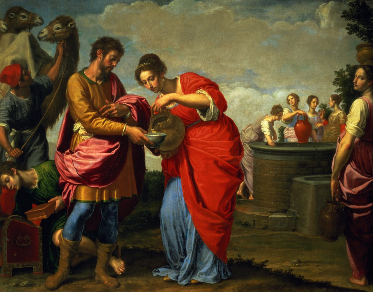 Rebecca and Eliezer at the Well, c.1626-27 by Ottavio Vannini