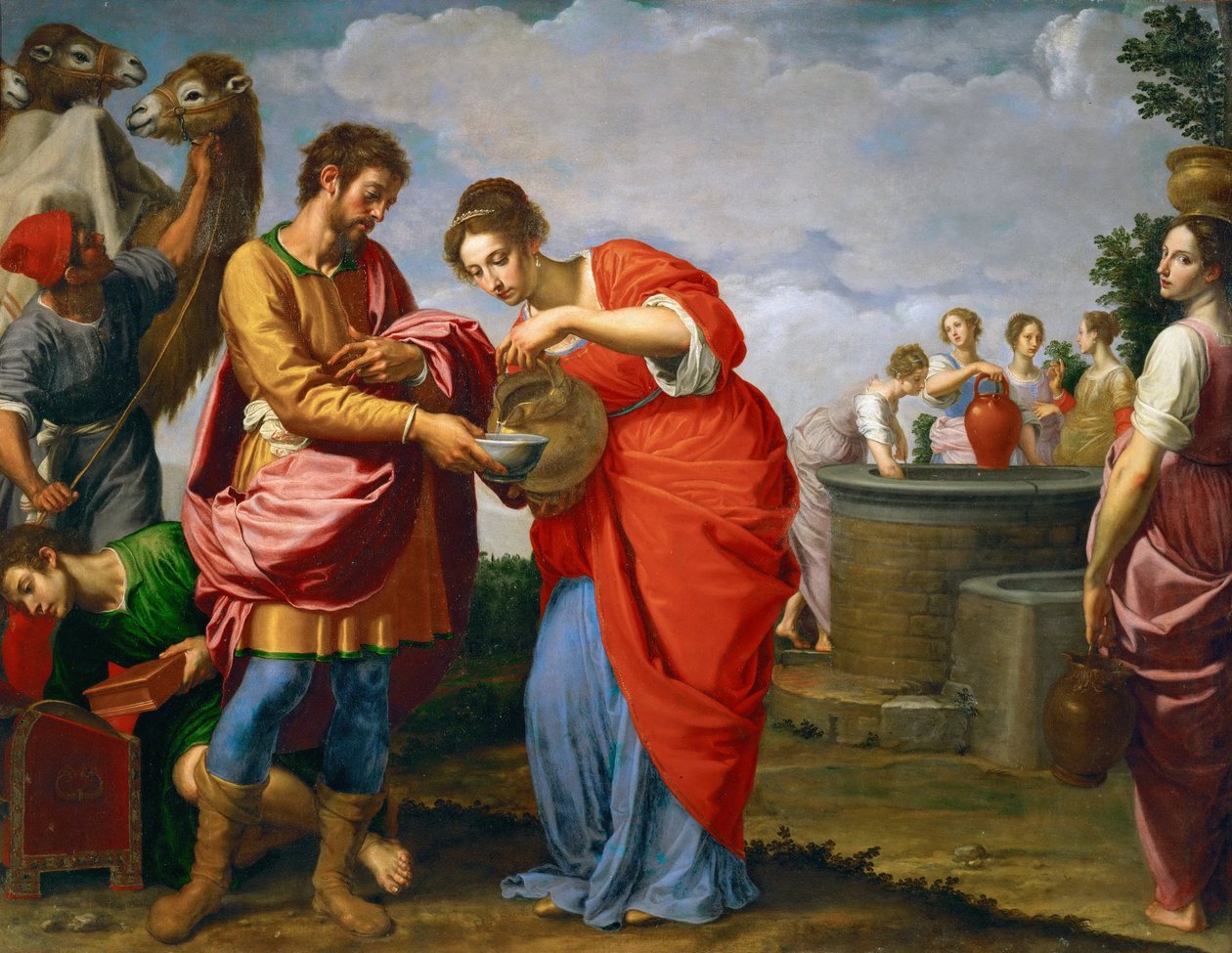 Rebecca and Eliezer at the Well by Ottavio Vannini